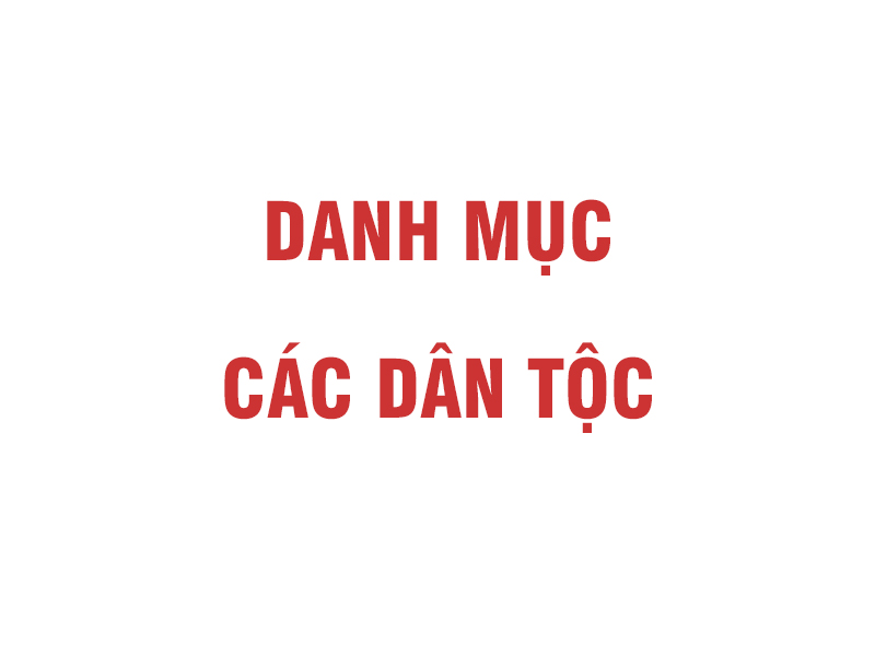 Danh mục các dân tộc Việt Nam